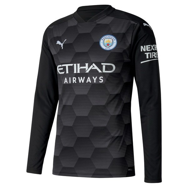 Tailandia Camiseta Manchester City Primera Equipación ML Portero 2020-2021 Negro